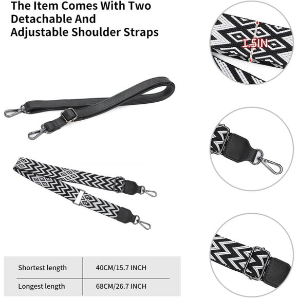 Crossbody Purse Women PU Leather Small Organizer Multiple Pockets - Picture 3 of 6